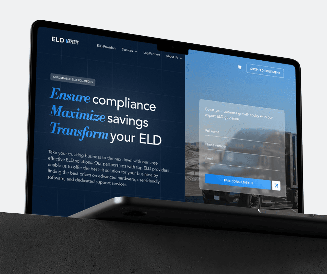 Close-up of a laptop showing a business dashboard.